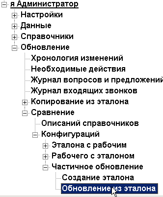 Запустите частичное обновление из Дерева модулей